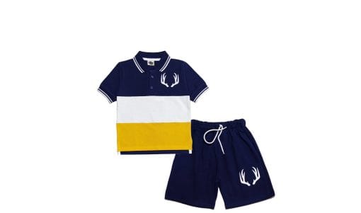Markhor-Logo-Penal-Style-Polo-Shirt-&-Short---Ink-Blue