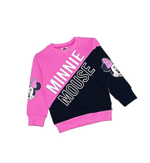 Minnie-Mouse-Cross-Penal-Fleece-Sweatshirt-Pink-&-Black