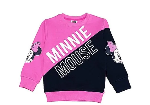 Minnie-Mouse-Cross-Penal-Fleece-Sweatshirt-Pink-&-Black