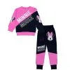 Minnie-Mouse-Cross-Penal-Fleece-Tracksuit-Pink-&-Black