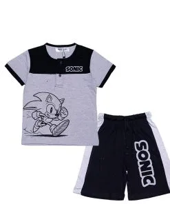 Sonic-Speed-Tee-Shirt-&-Short-Grey-Black