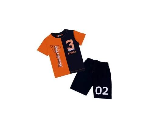 Victory-Center-Penal-Tee-Shirt-&-Short-Orange-&-Black