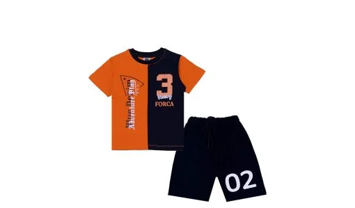 Victory-Center-Penal-Tee-Shirt-&-Short-Orange-&-Black