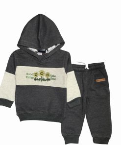 Good Things Fleece Tracksuit Charcoal