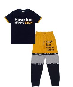 Have-Fun-Beat-Tee-&-Trouser---Black-&-Mustard