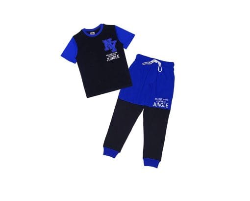 Ny-Jungle-Penal-Tee-&-Trouser---Royal-Blue-&-Black