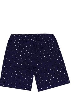 White-Polka-Dot-Girls-Cotton-Twill-Fabric-Short--Navy-Blue