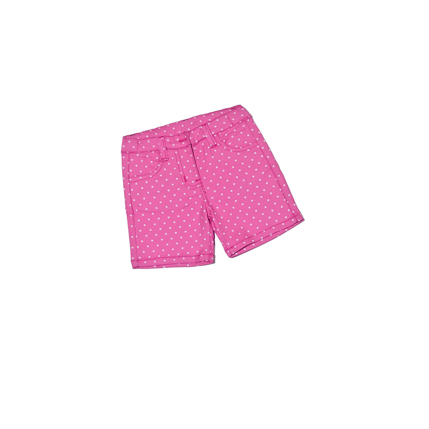 White-Polka-Dot-Girls-Cotton-Twill-Fabric-Short--Pink-1