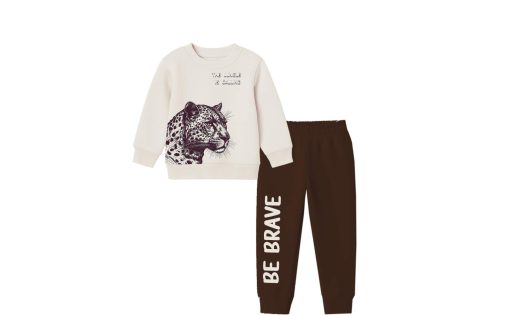 Be-Brave-Fleece-Tracksuit---Skin-&-Dark-Brown