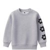 Black Sunflowers Fleece Sweatshirt - Grey