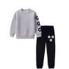 Black Sunflowers Fleece Tracksuit - Grey & Black