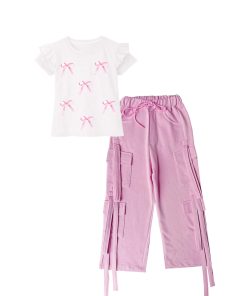 Classic-Pink-Bow-Frill-Tee-Shirt-&-Baggy-Pockets-Style-Terry-Trouser---White-&-Baby-Pink