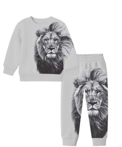 Grey-Wild-Lion-Fleece-Tracksuit---Light-Grey