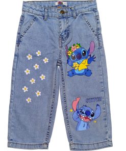 Lilo & Stitch Baggay Denim Pant - Sky Blue