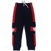 Littlez-Club-Kids-Trendy-Penal-Flap-Side-Pockets-Fleece-Trouser---Black-Red