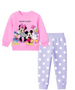 Minnie Crew Fleece Tracksuit - Pink & Purple