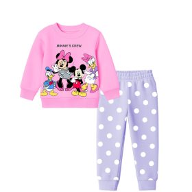 Minnie Crew Fleece Tracksuit - Pink & Purple