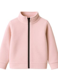 Minnie-Just-Enjoy-Fleece-Mock-Neck-Zipper-Tea-Pink 1