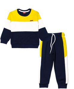 Always Trendy Pennal Tracksuit - Yellow White Black