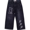 Xo Xo Kitty Loose Fit Denim Pant - Charcoal