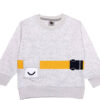 Charm Smile Pocket Fleece Sweatshirt - Heather Grey