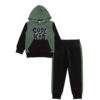 Cool Kids Kangroo Pocket Hoodie Tracksuit - Green & Black