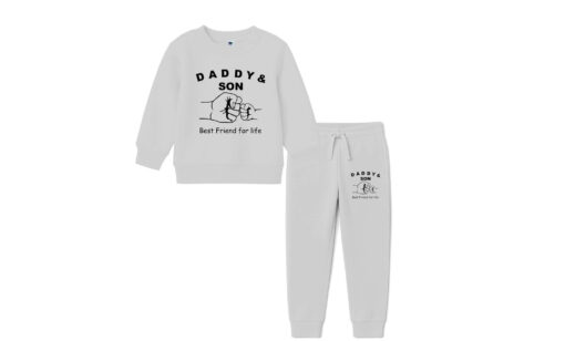 Daddy & Son Fleece Tracksuit - Lighy Grey
