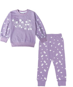 Daisy World Fleece Tracksuit - Plum