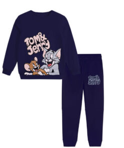 Fun with Friends Fleece Tracksuit - Navy Blue