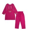 Girls Sunflowers Emb Khaddar 2pcs Suit - Shocking Pink