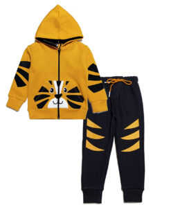 Innocent Baby Lion Hoodie Tracksuit - Mustard & Black