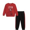 Kids Charactor Fashion Fleece Tracksuit - Red & Black