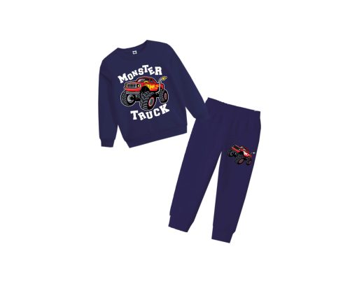 Monster Loaded Truck Fleece TRacksuit - Navy Blue