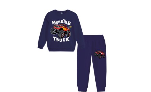 Monster Loaded Truck Fleece TRacksuit - Navy Blue