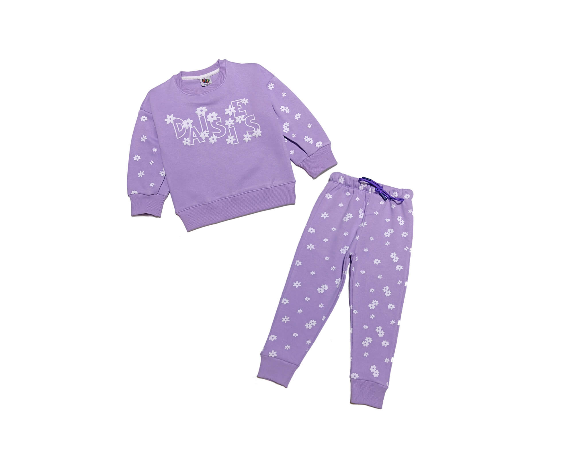 Daisy World Fleece Tracksuit - Plum