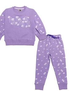 Daisy World Fleece Tracksuit - Plum