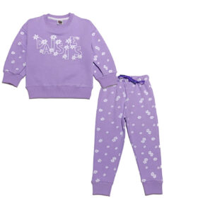 Daisy World Fleece Tracksuit - Plum