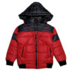 Sleeves Pennal Boys & Girls Puffer Jackets - Black & Red