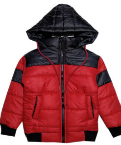 Sleeves Pennal Boys & Girls Puffer Jackets - Black & Red
