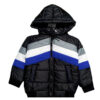 Sporty Look Pennal Boys & Girls Puffer Jacket - Black