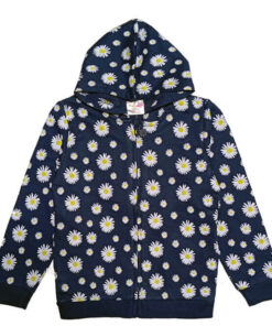 Sunflowers Glow Terry Hood - Navy Blue