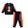 Super Star Enegry Pannel Fleece Tracksuit - Black & Orange