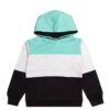 Three Horizontal Penal Hood - Aqua White & Black