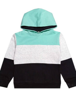 Three Horizontal Penal Hood - Aqua White & Black