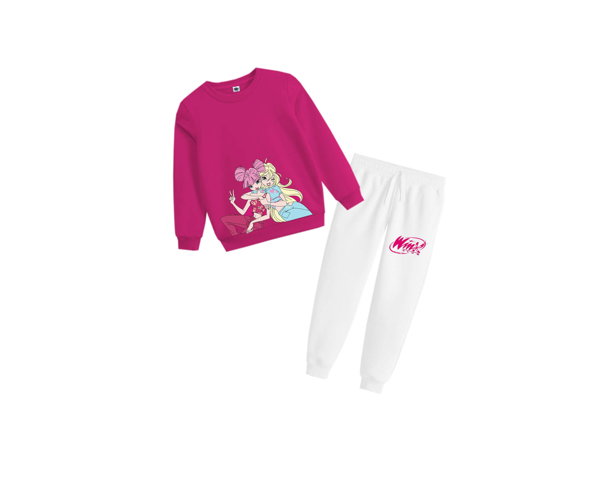 WinX Friends Fleece Tracksuit - Shocking Pink & White