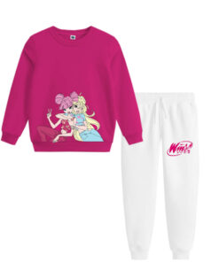 WinX Friends Fleece Tracksuit - Shocking Pink & White
