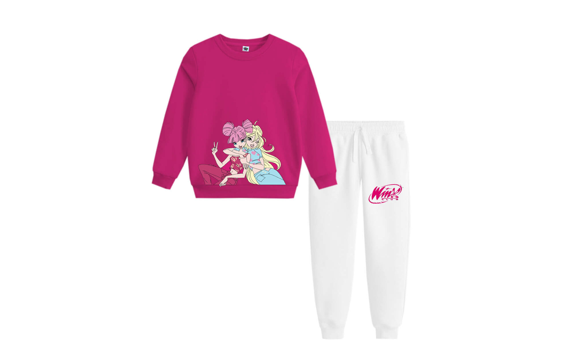 WinX Friends Fleece Tracksuit - Shocking Pink & White