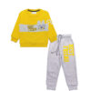 Best Friend Bunny Fleece Tracksuit - Yellow & Heather Grey