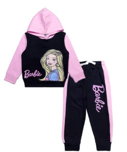 Charming-Barbie-Pennal-Hoodie-Tracksuit---Pink-&-Black