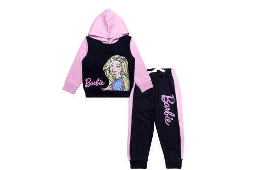 Charming-Barbie-Pennal-Hoodie-Tracksuit---Pink-&-Black